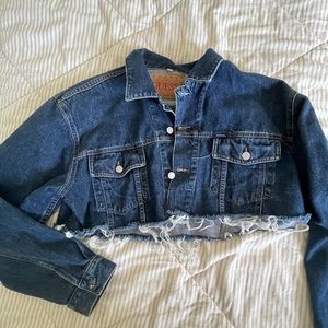 Y2K cropped denim jacket
